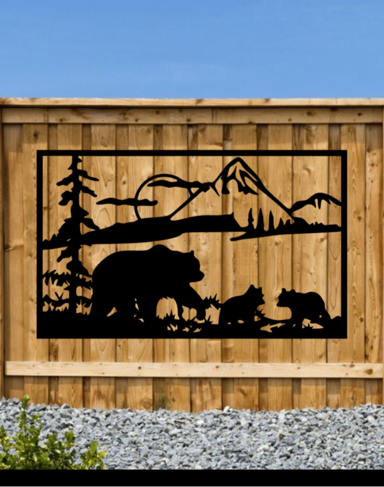Momma Beer and Cubs Fence Sign