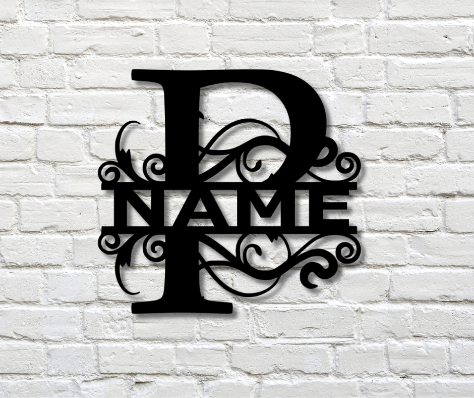 Letter "P" Monogram Sign