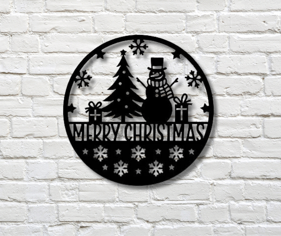 Snowman Christmas Sign
