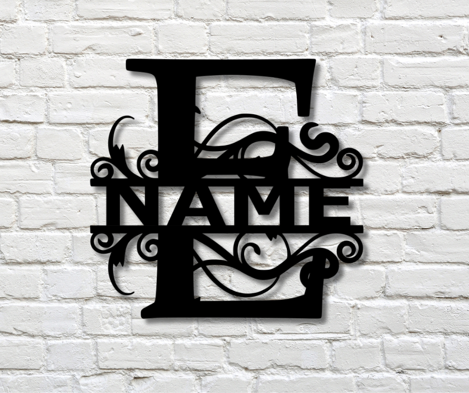 Letter "E" Monogram Sign