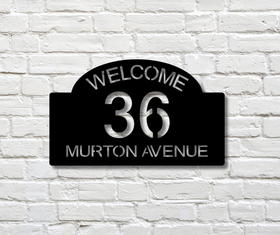 Modern Rectangular Address Sign-Custom