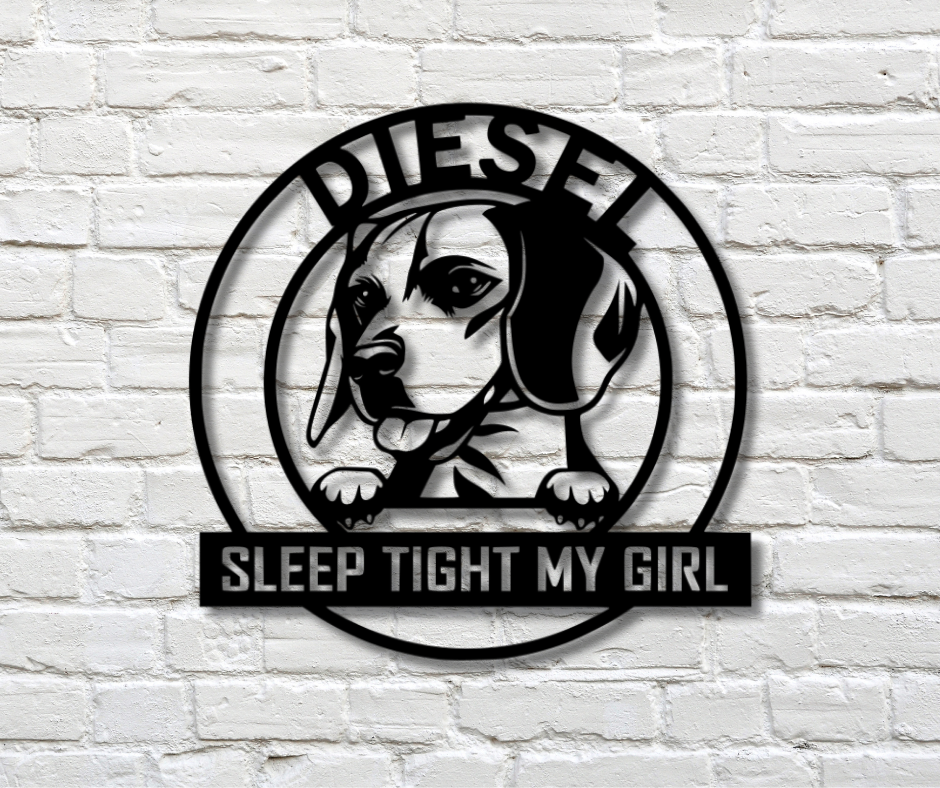 Sleep tight my girl Custom Sign-Pets