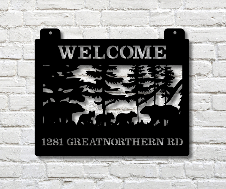 Bear Address Sign-Custom