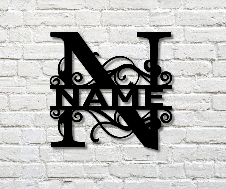 Letter "N" Monogram Sign