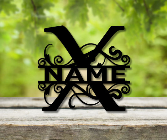 Letter "X" Monogram Sign