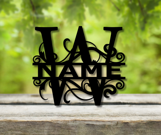 Letter "W" Monogram Sign