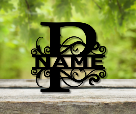 Letter "P" Monogram Sign