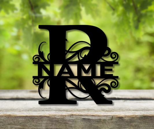 Letter "R" Monogram Sign