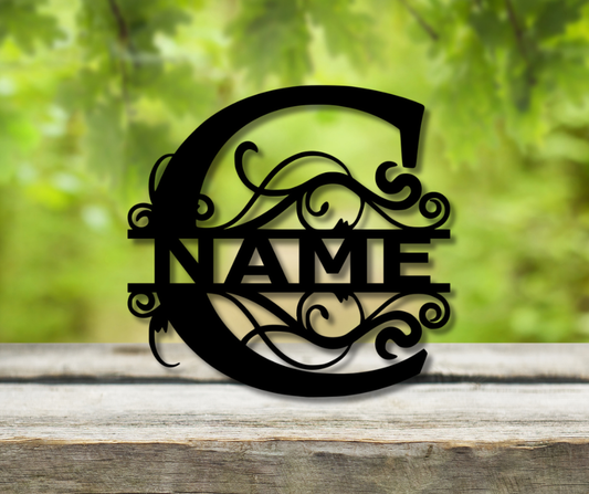 Letter "C" Monogram Sign