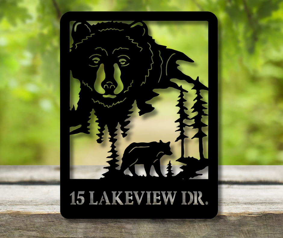 Bear Head Sign-Custom