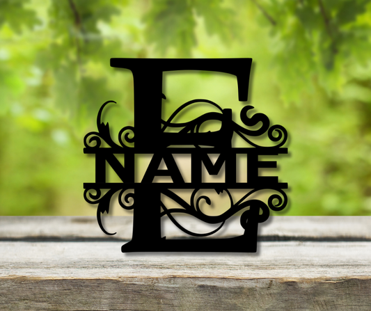 Letter "E" Monogram Sign