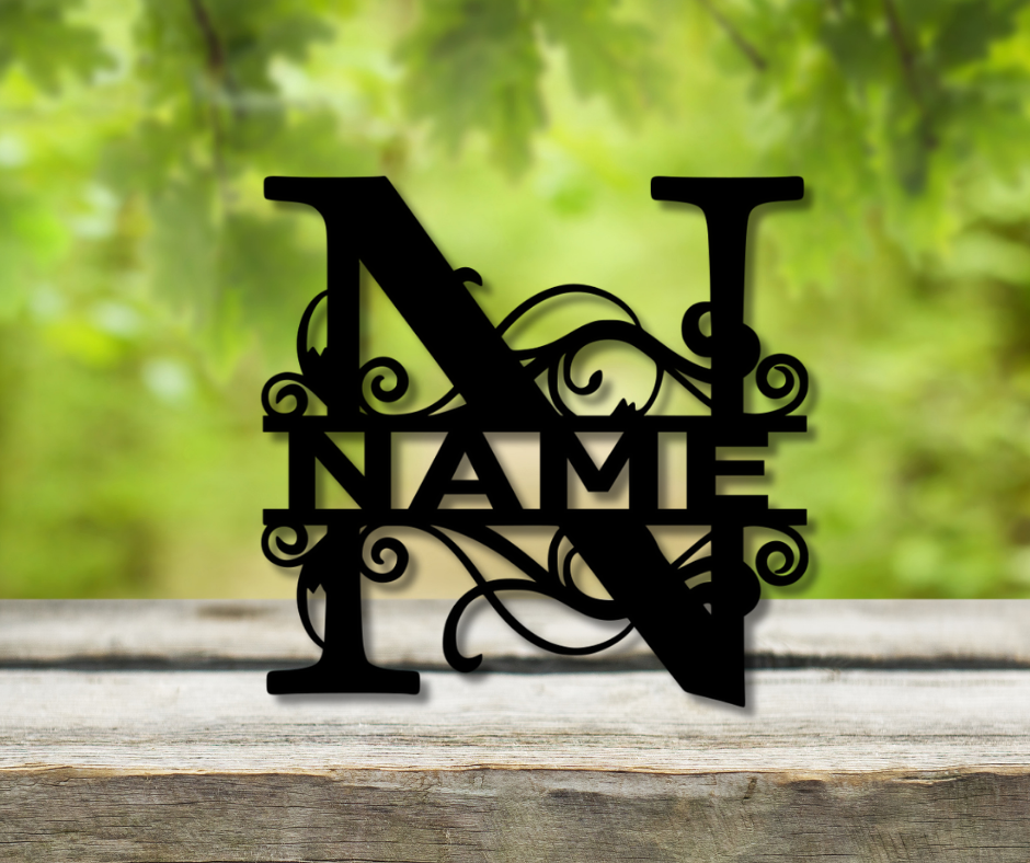Letter "N" Monogram Sign