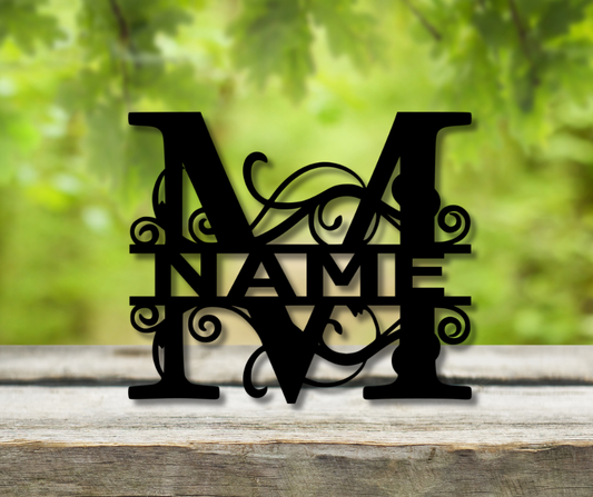 Letter "M" Monogram Sign