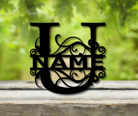 Letter "U" Monogram Sign