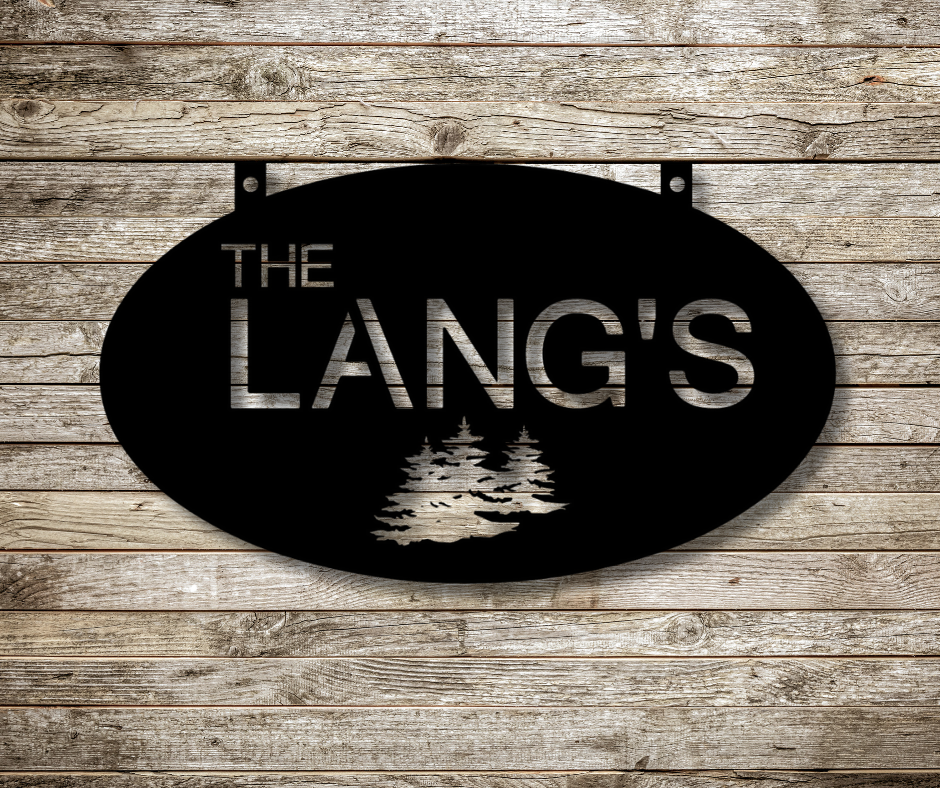 Oval Tree Custom Sign