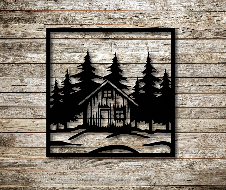 Cabin Fence Sign