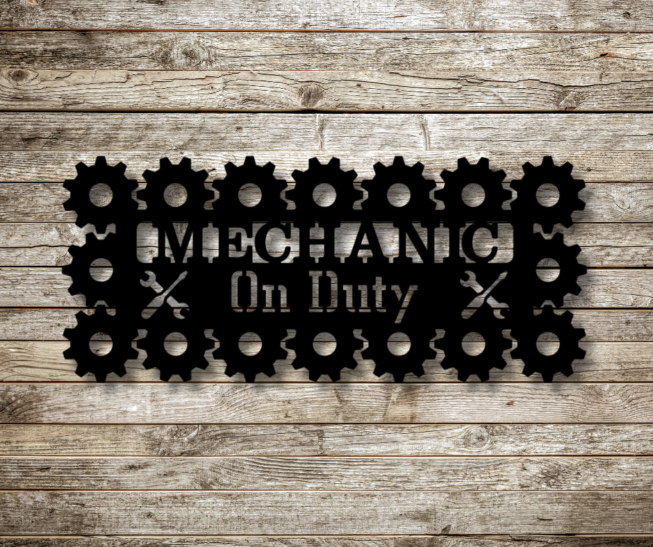 Mechanic on Duty Sign