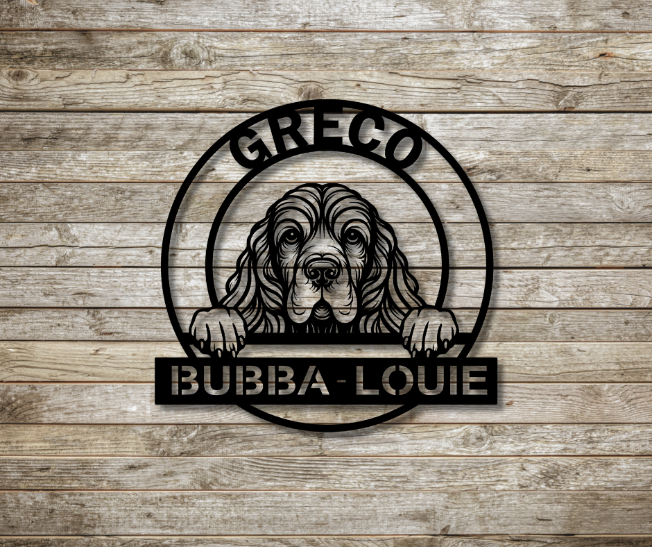 Cocker Dog Custom Sign