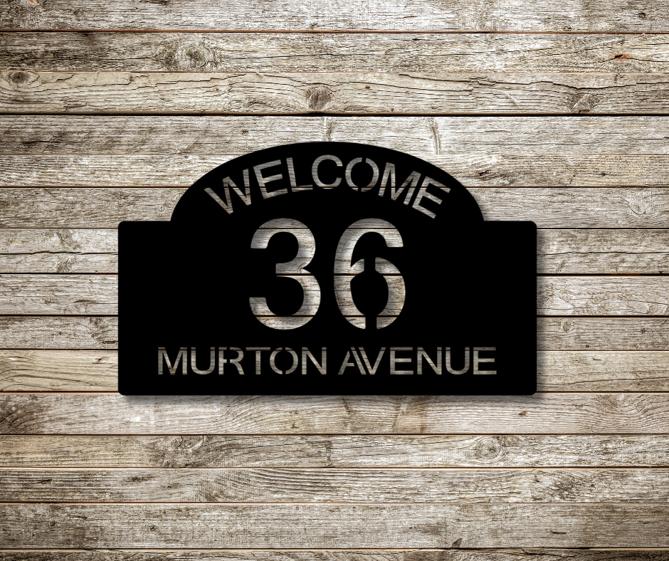 Modern Rectangular Address Sign-Custom