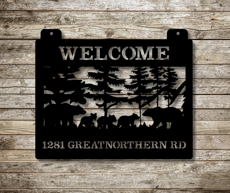 Bear Address Sign-Custom