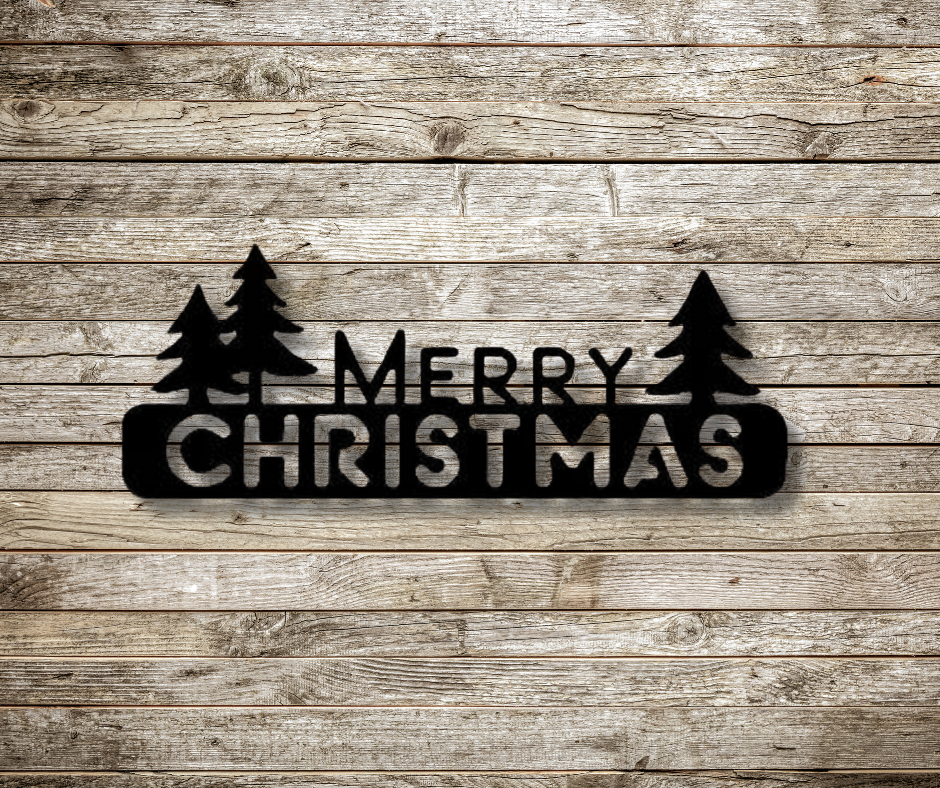 Merry Christmas TREES Sign