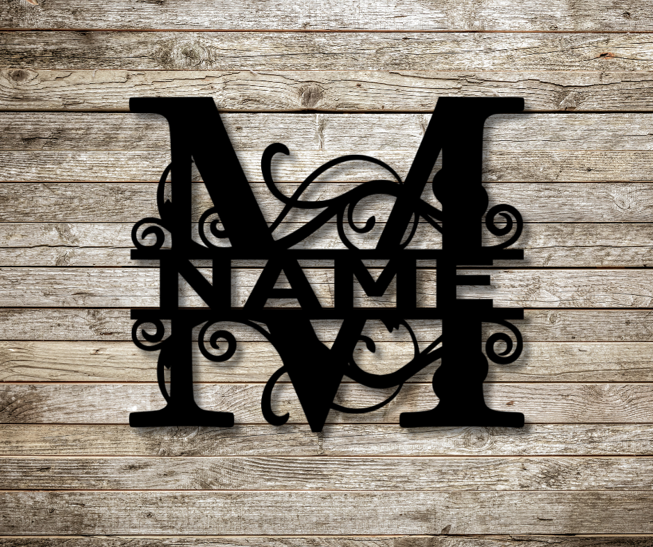 Letter "M" Monogram Sign