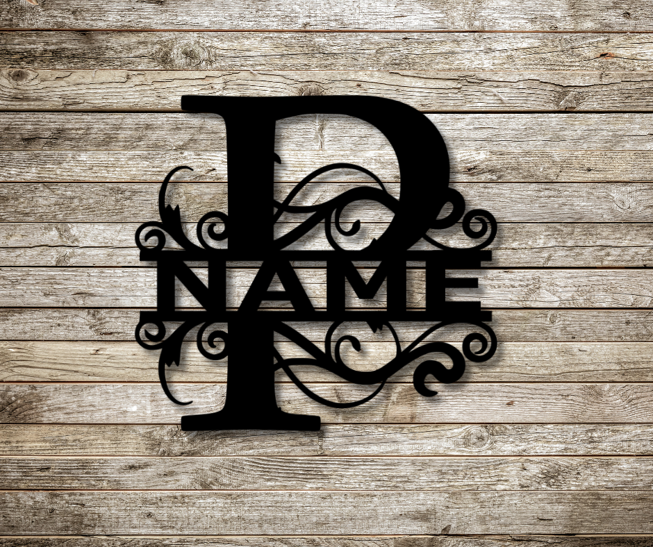 Letter "P" Monogram Sign