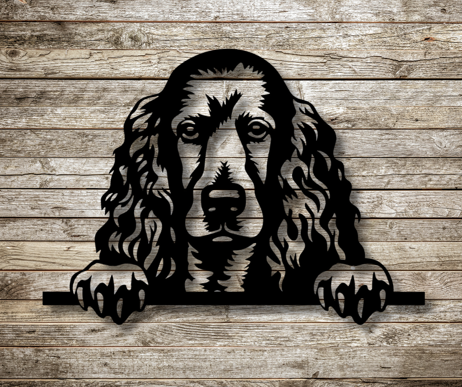 Standard Poodle Peeking Dog Sign