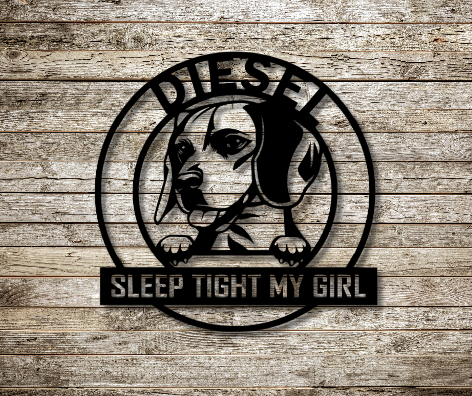 Sleep tight my girl Custom Sign-Pets