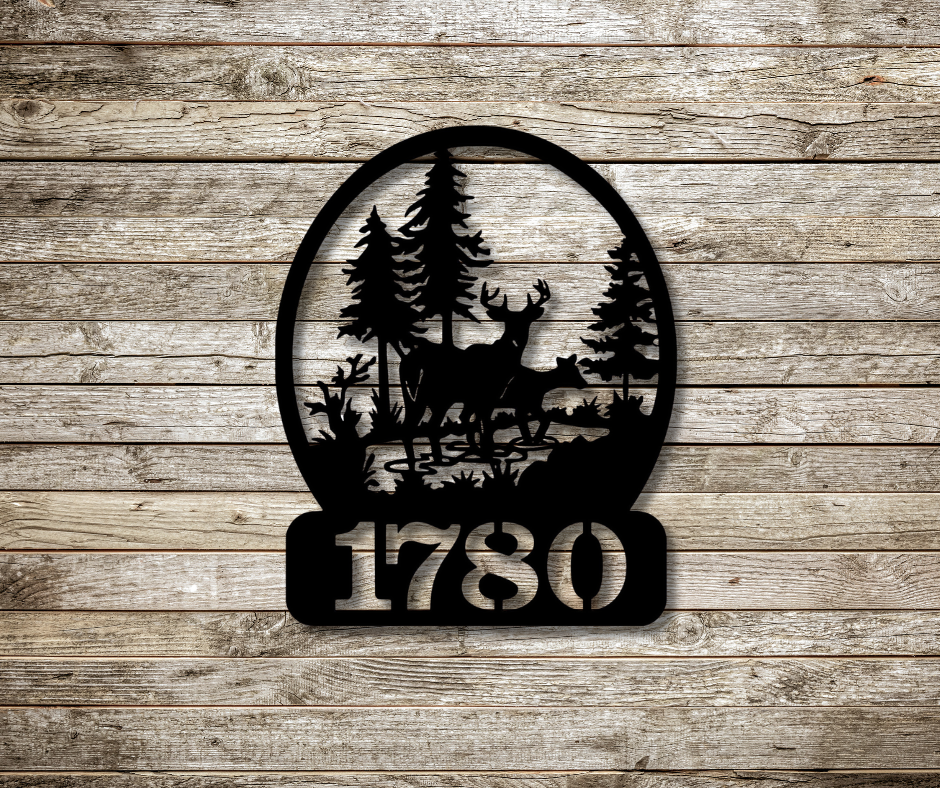 Deer Address Sign-Custom