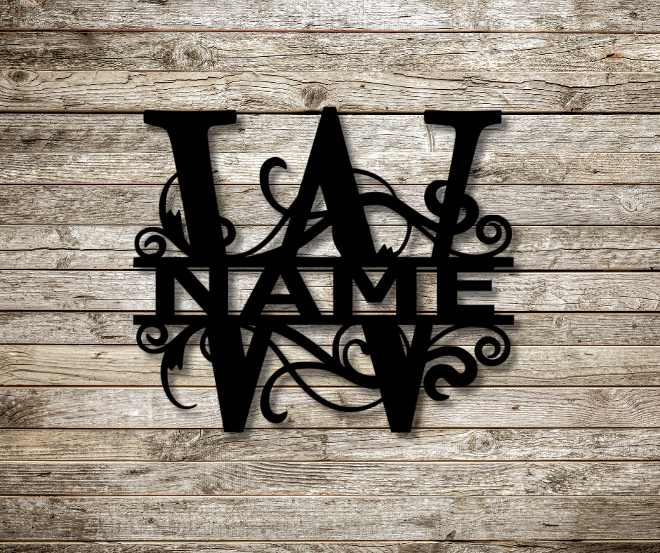 Letter "W" Monogram Sign