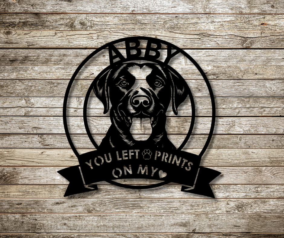 You left Paw prints on my Heart Custom Sign-Pets