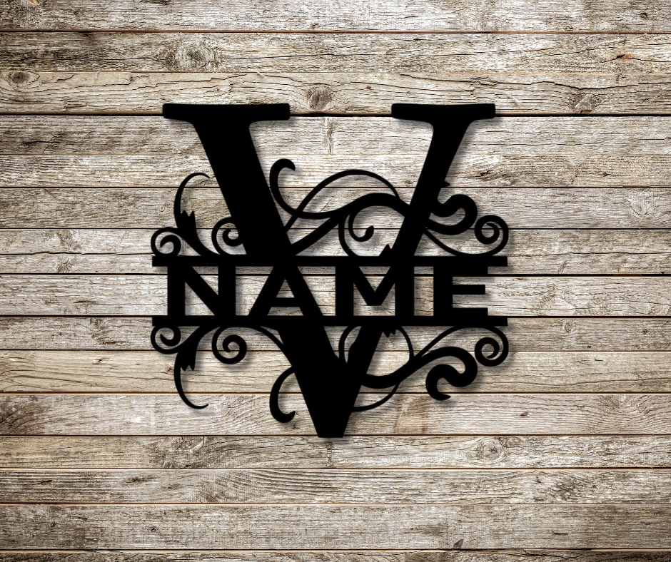 Letter "T" Monogram Sign