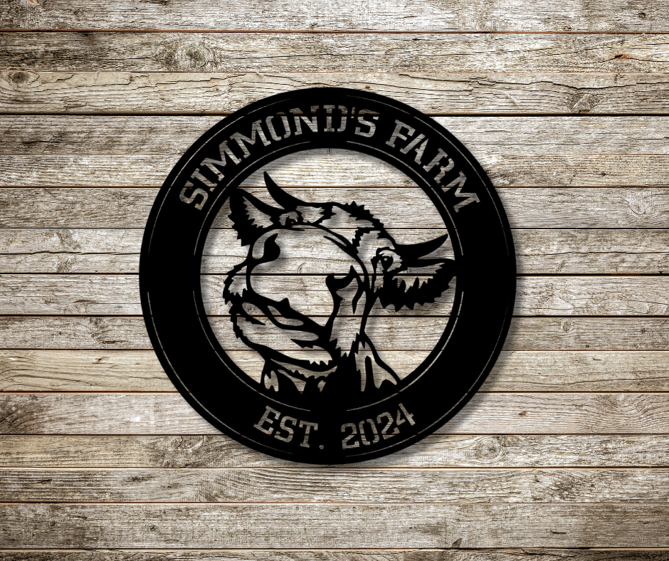 Cow Address Sign-Custom