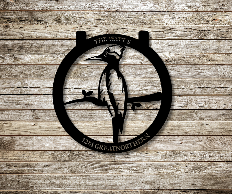 Woodpecker Address Sign-Custom