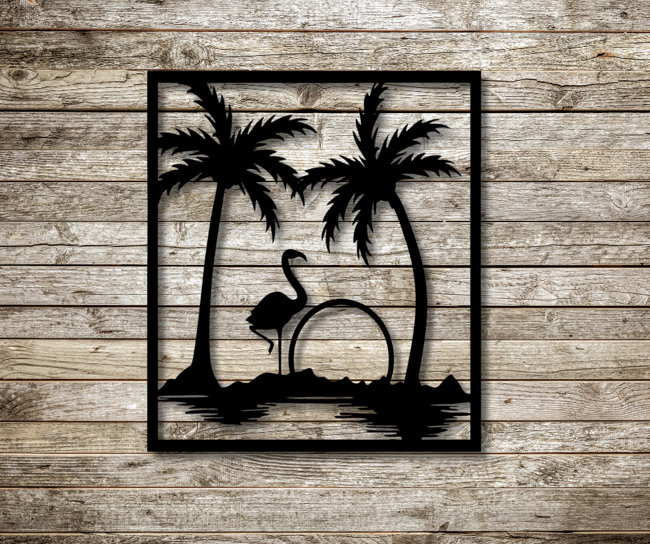 Flamingo Fence Sign