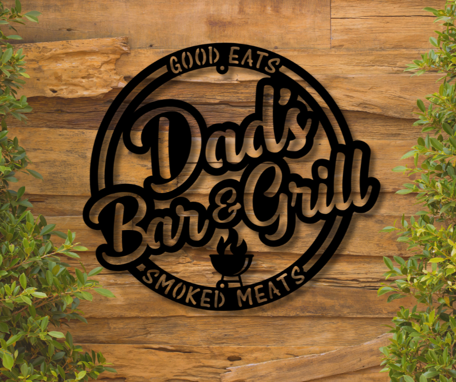 Dad's Bar and Grill Sign