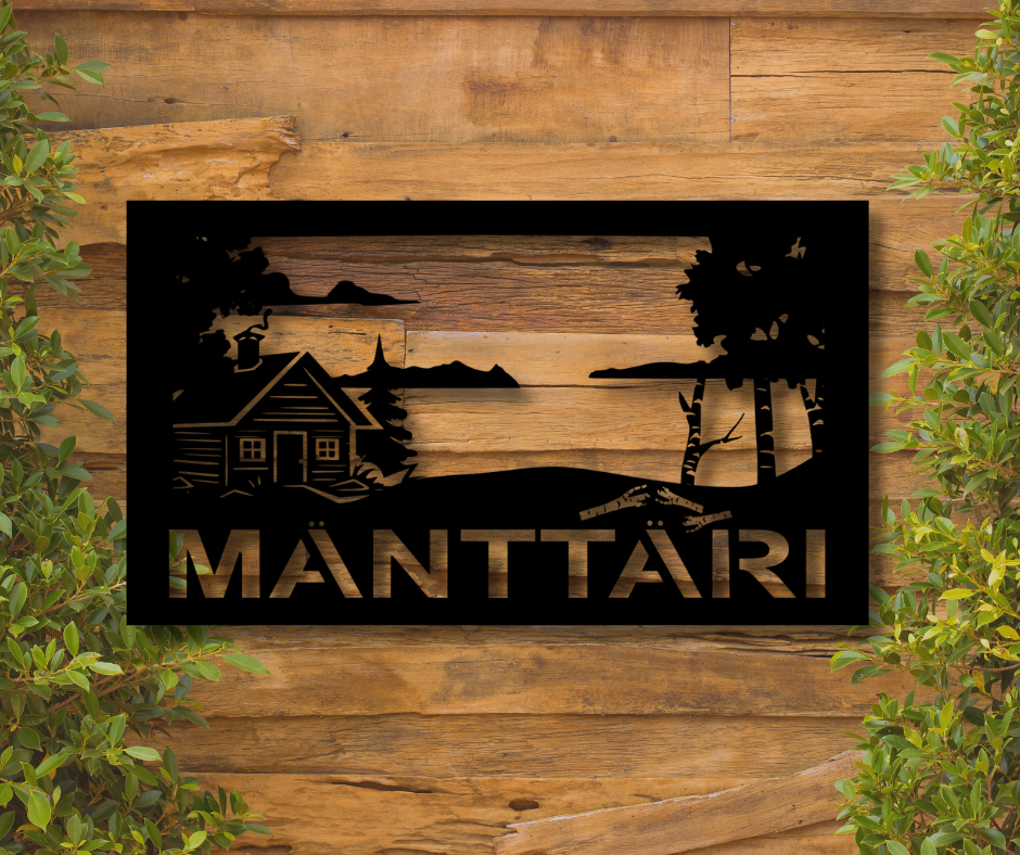 42" Cabin Lake View Custom Sign