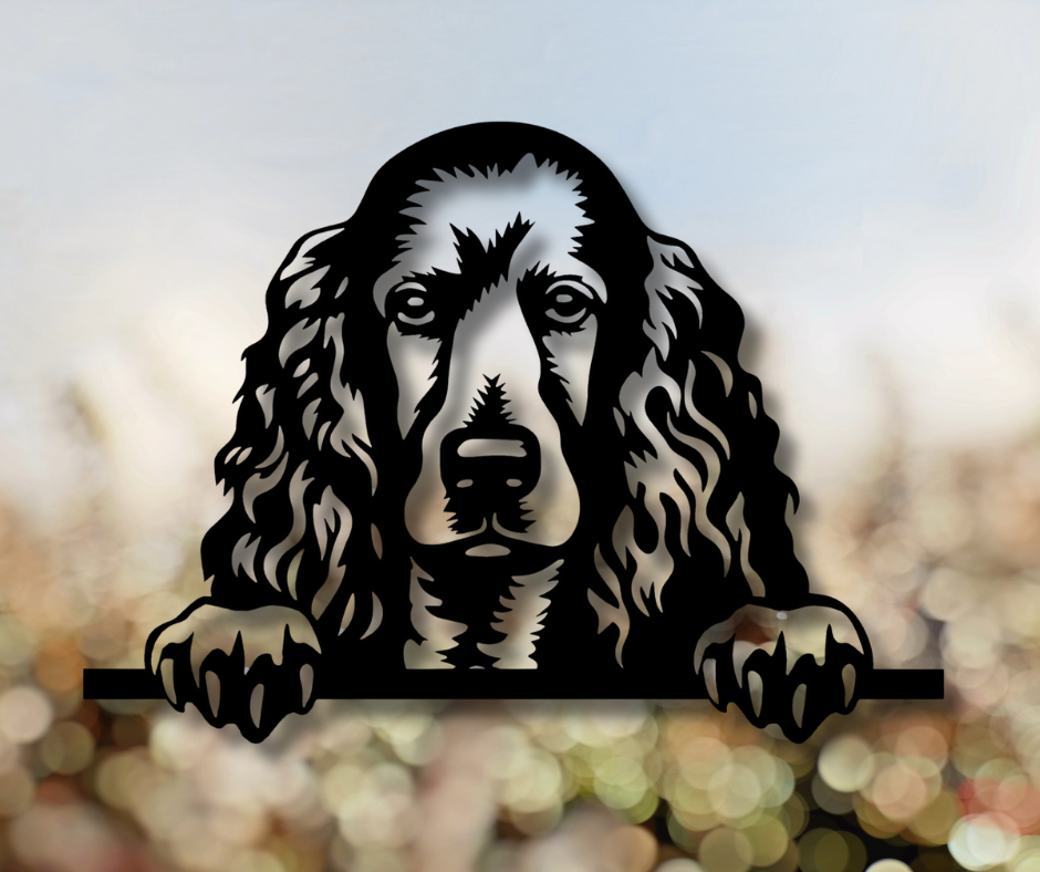 Standard Poodle Peeking Dog Sign