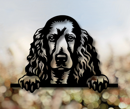 Standard Poodle Peeking Dog Sign