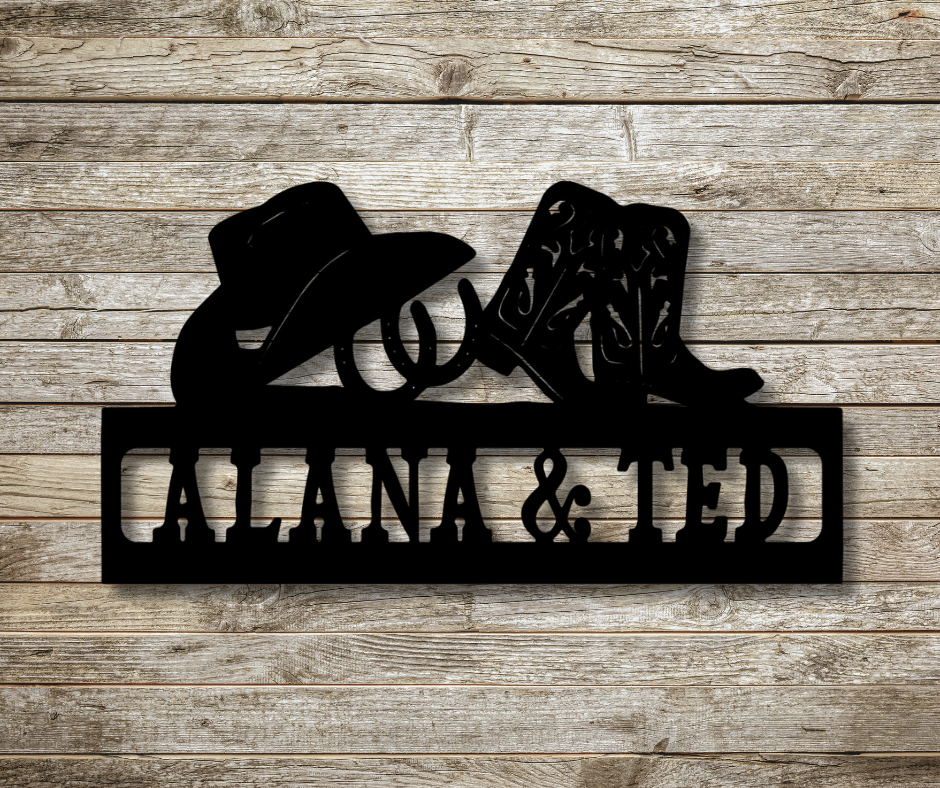 Cowboy Shoes Dancer Custom Sign