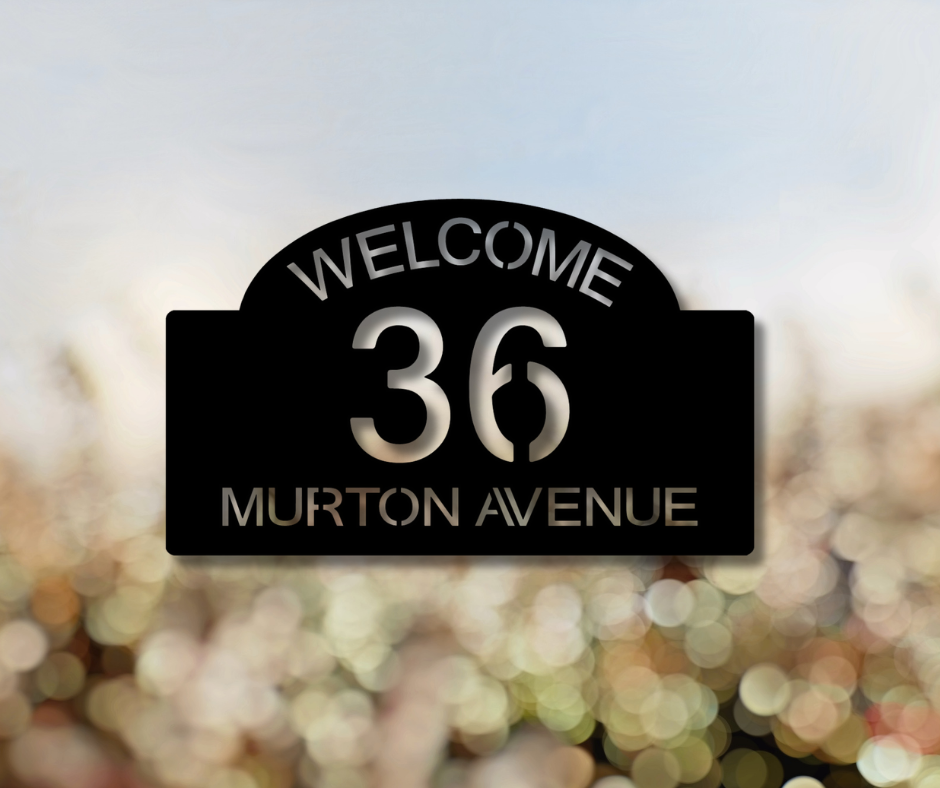 Modern Rectangular Address Sign-Custom