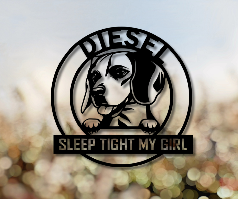 Sleep tight my girl Custom Sign-Pets