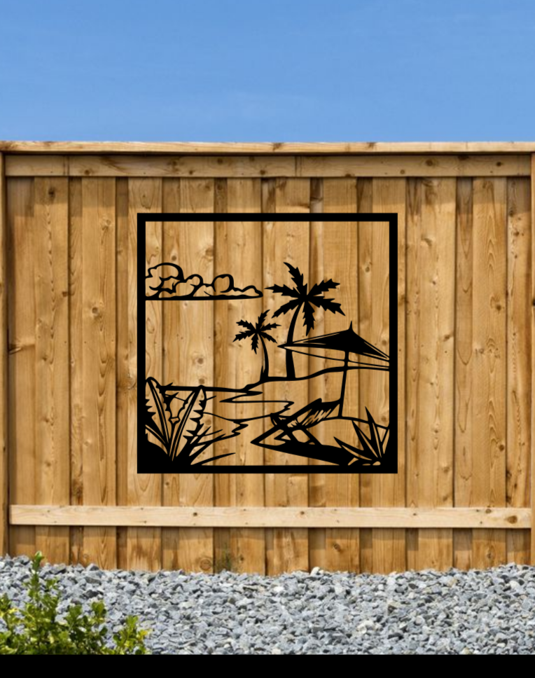 Beach Fence Sign