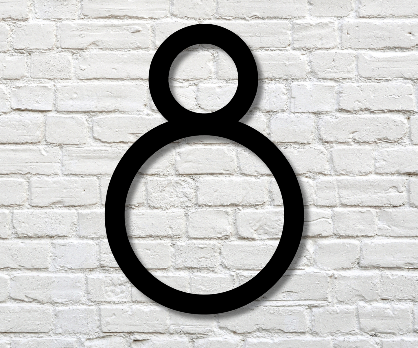 Modern Number Eight Sign