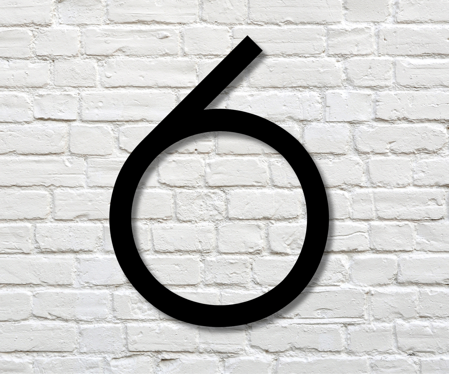 Modern Number Six Sign