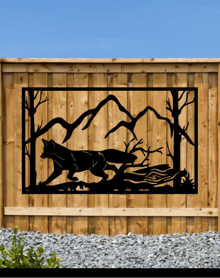 Fox Fence Sign