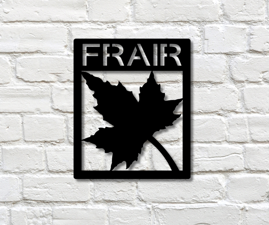 Rectangular Canadian Maple Leaf Custom Sign