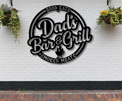 Dad's Bar and Grill Sign