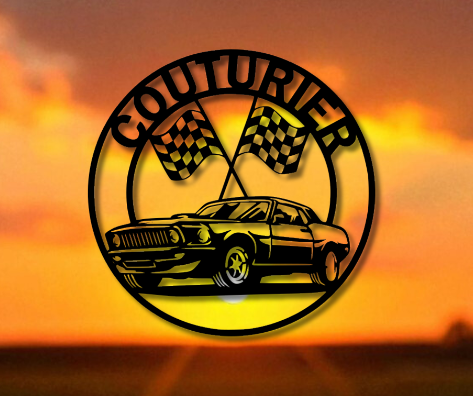 Racing Car Custom Sign